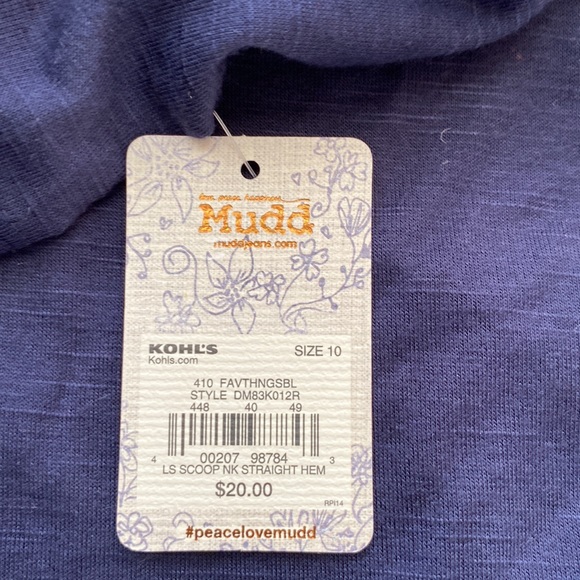 🏷NWT  Girls Mudd Long Sleeve Shirt - Picture 3 of 4